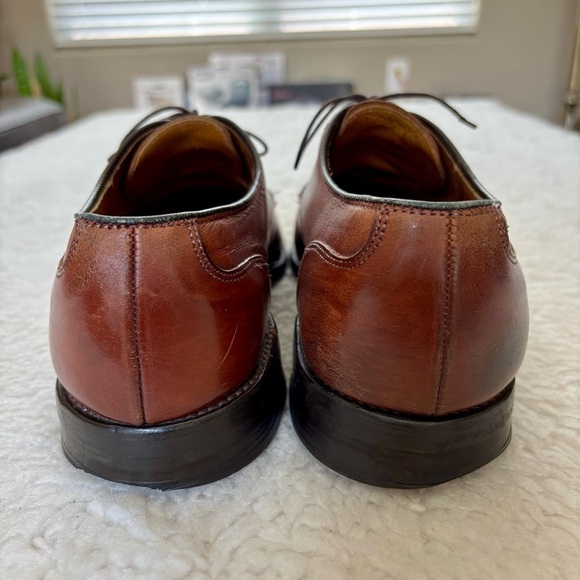 Allen Edmonds Bradley 1530 Brown Leather Split Toe Oxfords Shoes Size 9.5 D